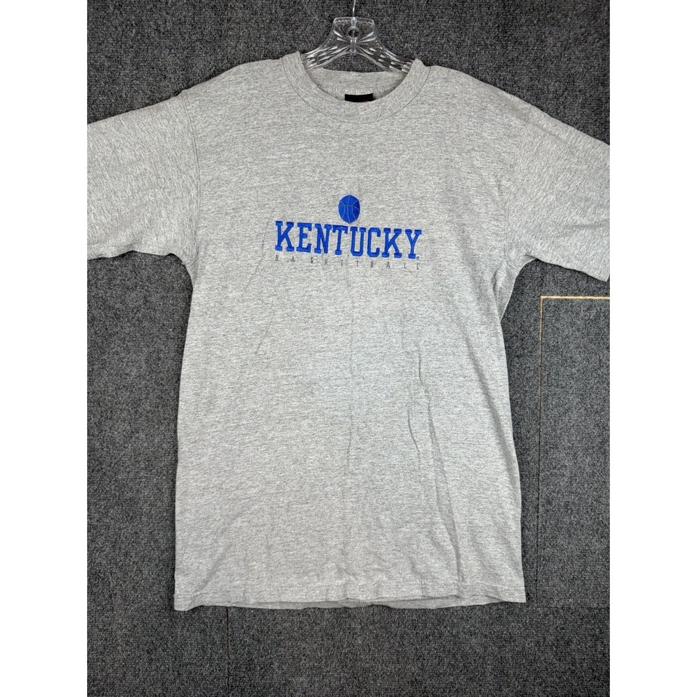 Vintage Kentucky‎ Wildcats Basketball TSI Embroidered T-Shirt Mens Large Gray